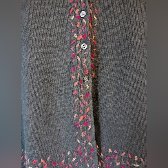 J. Jill Vintage Embroidered Colorful Button-Up Cardigan Sweater Grandma - Picture 7 of 12